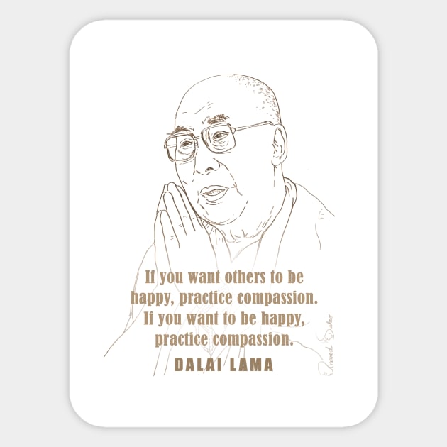 Inspiring Quotes, motivational poster, Famous Quotes Print, Role model, the Dalai Lama Sticker by Design with Passion